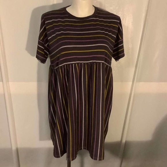ASOS Dresses & Skirts - ASOS Womens Striped Short Sleeve Oversized Boxy T-shirt Dress Size 12